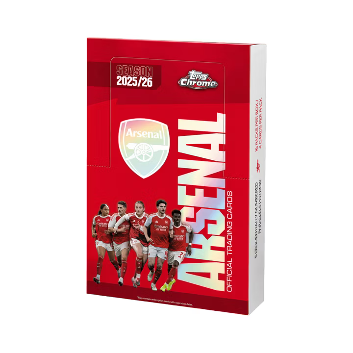 2025-26 Topps Arsenal Chrome Hobby Box