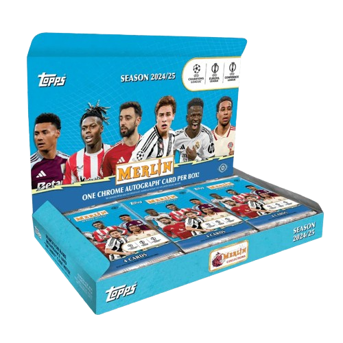 2024-25 Topps Merlin UEFA Club Competitions Hobby Box | Fußball Trading Cards