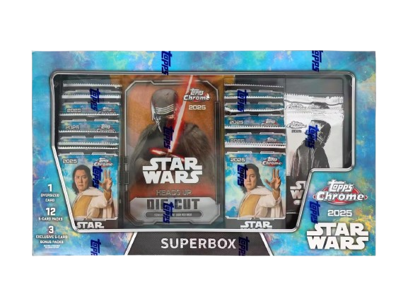 Star Wars Chrome Superbox (Topps 2025) – exklusive Chrome Cards & Oversized Card | SkyCard10