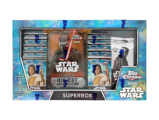 Star Wars Chrome Superbox (Topps 2025) – exklusive Chrome Cards & Oversized Card | SkyCard10
